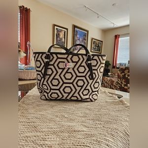 Nine west bag brown beige 2 straps